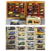 LLEDO DIECAST SCALE MODEL VEHICLES, 27 liveried commercials contained in display cabinets with