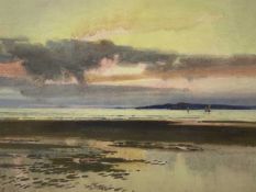 GEORGE COCKRAM (1861-1950) watercolour - titled on receipt 'Looking at Starvation at Sunset', signed