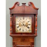 THEOPHILUS DAVIES, LLANRWST, VICTORIAN OAK & MAHOGANY LONGCASE CLOCK, 14-inch square dial, having