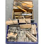 VINTAGE WOODWORKING TOOLS, including a mixed quantity of antique and later moulding / plough