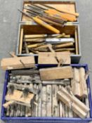 VINTAGE WOODWORKING TOOLS, including a mixed quantity of antique and later moulding / plough