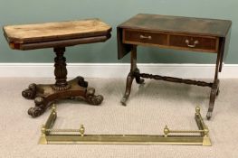 ANTIQUE & REPRODUCTION FURNITURE PARCEL x 3, to include a Victorian mahogany fold over tea table