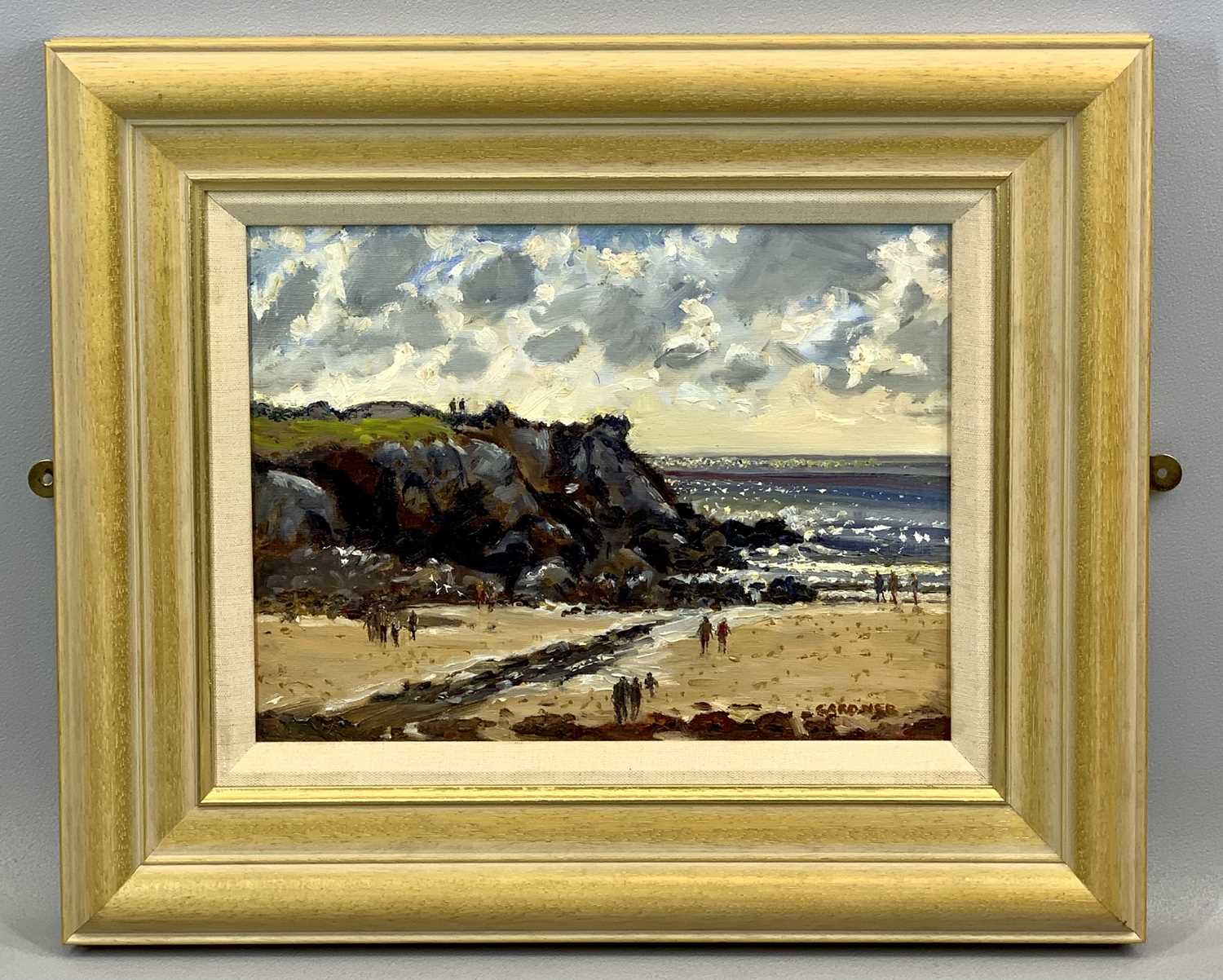 KEITH GARDNER RCA (b. 1933) oil on board - titled verso 'Porth Dafarch, Anglesey', signed lower - Image 2 of 3