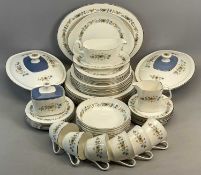 ROYAL DOULTON 'PASTORALE' PATTERN DINNER SERVICE FOR SIX, including 2 x oval tureens and covers,