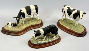 BORDER FINE ARTS FIGURES x 3 including limited edition (1103/1750) 'Holstein Bull' and (1472/