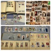 CIGARETTE CARDS: A COLLECTION, some in albums, stamps, a collection in two albums ETC