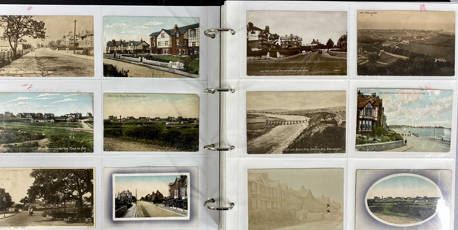 ALBUM OF ANTIQUE & VINTAGE POSTCARDS, colour and black and white, Rhos-on-Sea, approx. 300 - Image 3 of 5