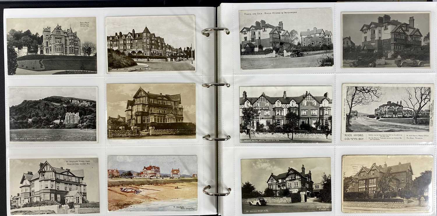 ALBUM OF ANTIQUE & VINTAGE POSTCARDS, colour and black and white, Rhos-on-Sea, approx. 300 - Image 4 of 5