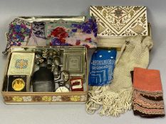 MIXED COLLECTABLES GROUP - to include silk handkerchiefs, Ingersoll chrome plated Triumph pocket