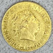 GEORGE III GOLD FULL SOVEREIGN 1820, 22mm diam., 8g