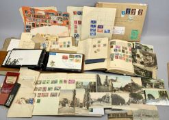 SMALL COLLECTION OF VINTAGE COLOUR POSTCARDS, Hong Kong, small collection of mixed stamps, album