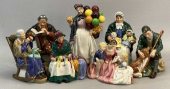 ROYAL DOULTON FIGURINES x 7, 'Bedtime Story HN2059', 'Silks and Ribbons HN2017', 'The Master