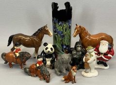 COLLECTION OF BESWICK / JOHN BESWICK - SILHOUETTE D'ART VINCENT VAN GOGH VASE, 25cms H, boxed, '