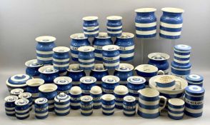 T G GREEN CORNISH WARE, A COMPREHENSIVE COLLECTION OF KITCHENWARE, including storage jars, mixing