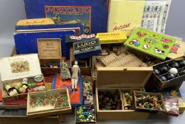 VINTAGE BOXED MECCANO AEROPLANE CONSTRUCTOR KIT NO.2, set of carpet bowls, various chess and