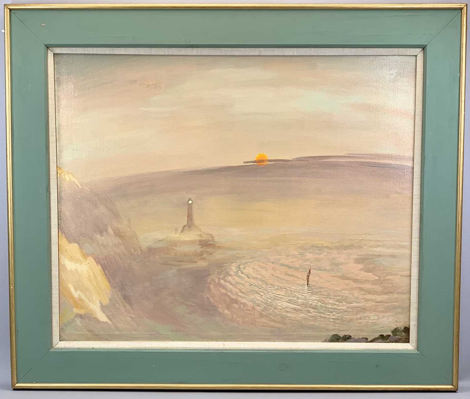 PHILIPPA JACOBS oil on canvas - titled verso 'Fog Gogarth Bay (Holyhead)', dated 2003, 59.5 x 74. - Image 2 of 3