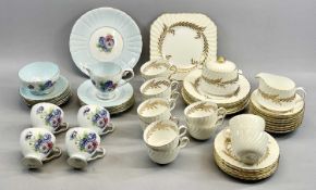 MINTON GOLDEN SYMPHONY H519 PATTERN WHITE & GILT DECORATED TEA SERVICE, approx. 35 pieces and
