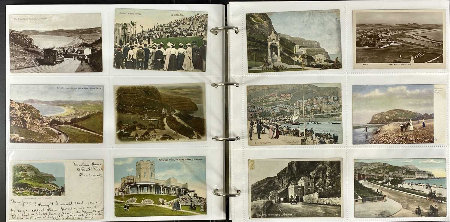 ALBUM OF ANTIQUE & VINTAGE POSTCARDS, colour and black and white, Llandudno and others, approx. 300 - Image 5 of 6