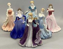 ROYAL WORCESTER 'GLITTERING OCCASIONS' FIGURINES x 2, 'Masked Ball' and 'Night at the Opera', both