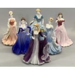 ROYAL WORCESTER 'GLITTERING OCCASIONS' FIGURINES x 2, 'Masked Ball' and 'Night at the Opera', both
