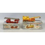 DINKY SUPER TOYS DIECAST MODELS x 2, 956 Turntable Fire Escape and 972 20-tonne Lorry-Mounted