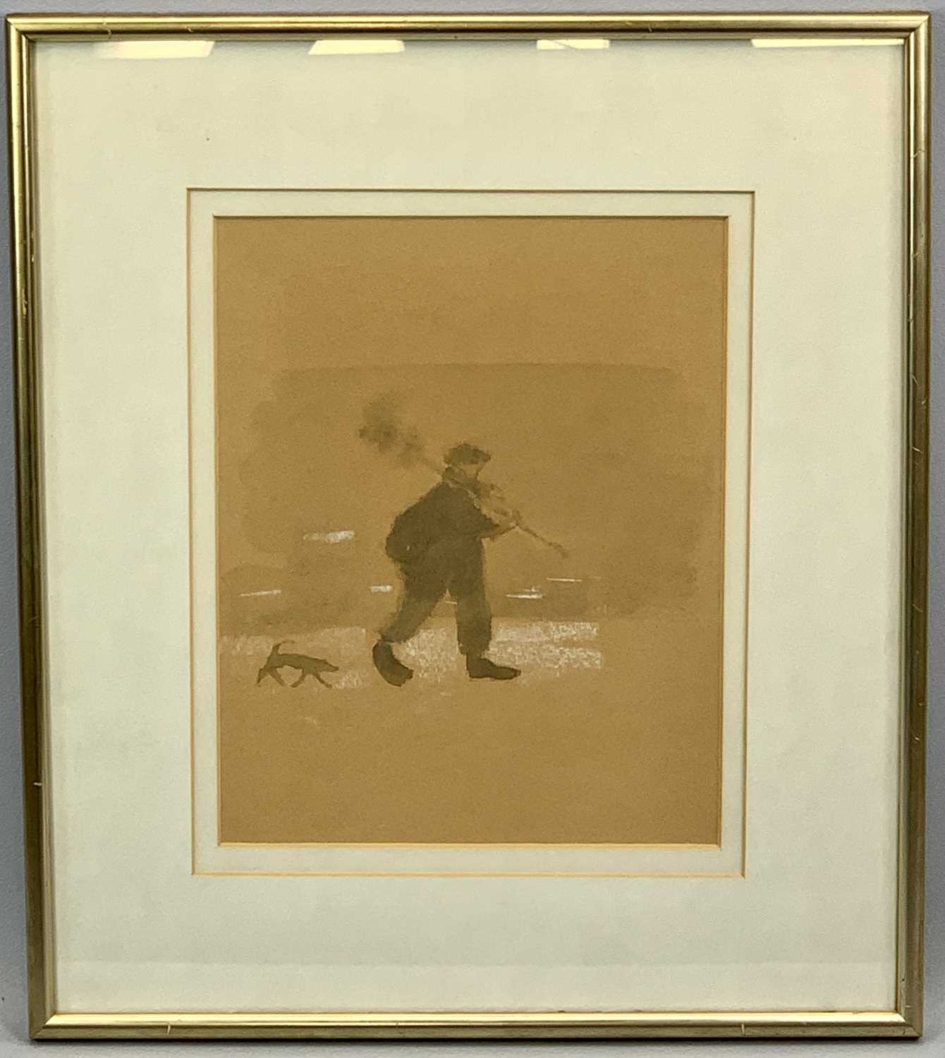 HAROLD RILEY mixed media - chimney sweep with dog, 28 x 22cms Provenance: private collection - see - Image 2 of 3