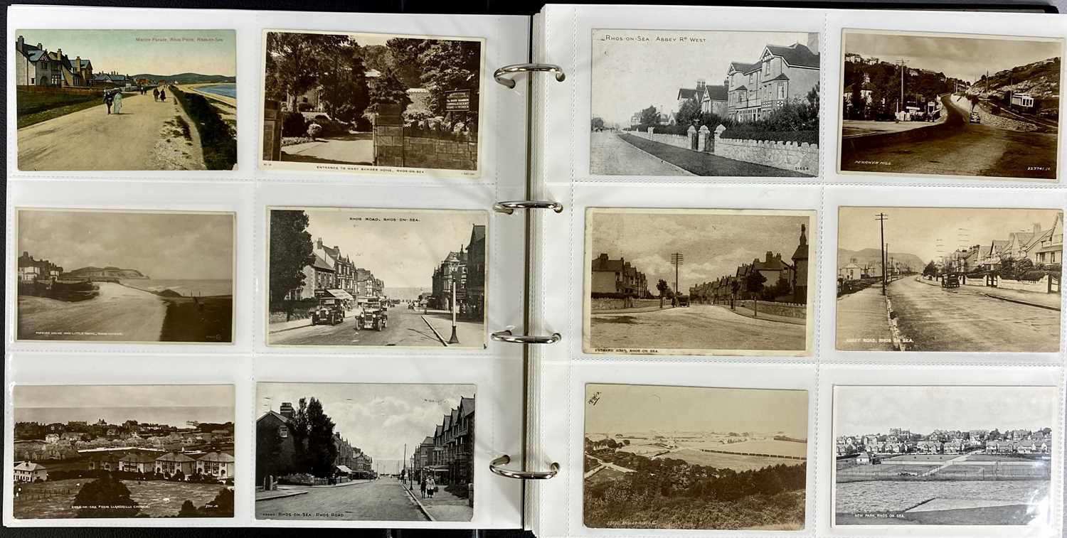 ALBUM OF ANTIQUE & VINTAGE POSTCARDS, colour and black and white, Rhos-on-Sea, approx. 300 - Image 2 of 5