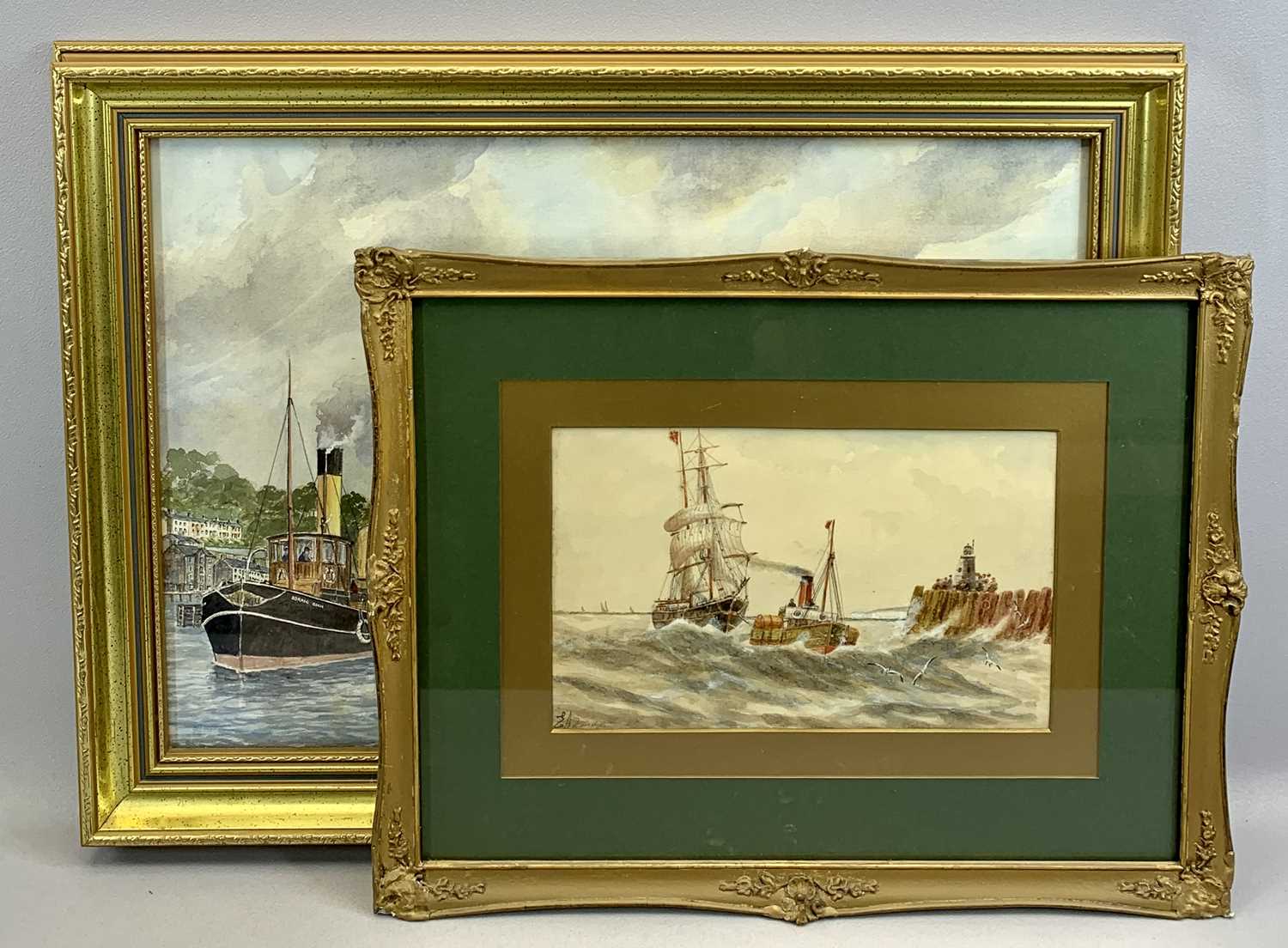 W G PIERCE watercolour - the Barquentine Varovic preparing to leave Porthmadog after discharging - Image 4 of 4