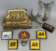 VINTAGE AA / RAC BADGES x 3, Dunkirk Veterans Association car badge, 2 x car mascots ETC