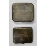 ASPREY LONDON SILVER CIGARETTE CASE & ONE OTHER, Chester 1911 the Asprey, having lined and dotted