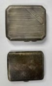 ASPREY LONDON SILVER CIGARETTE CASE & ONE OTHER, Chester 1911 the Asprey, having lined and dotted