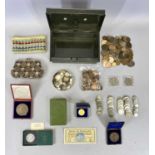 GEORGE II, GEORGE III, VICTORIA SILVER & LATER BRITISH COINS, COMMEMORATIVES AND MEDALLIONS GROUP
