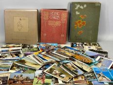 VINTAGE UK POSTCARDS, TWO ALBUMS, another album and loose cards, UK and foreign postcards 19- and
