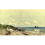 PETER MACGREGOR WILSON RSW (Scottish, 1856-1928) watercolour - seascape, signed lower right, 29 x