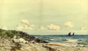 PETER MACGREGOR WILSON RSW (Scottish, 1856-1928) watercolour - seascape, signed lower right, 29 x