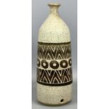 STUDIO STONEWARE LAMP BASE, with incised decoration by Simon Taylor, impressed stamp, 38cms H, and a