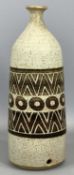 STUDIO STONEWARE LAMP BASE, with incised decoration by Simon Taylor, impressed stamp, 38cms H, and a