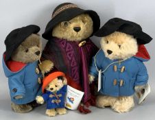 BOXED STEIFF TEDDY BEARS, including Paddington Bear for Danbury Mint, with certificate, serial no.