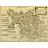 CARINGTON BOWLES & ROBERT WILKINSON hand coloured engraved map - an accurate map of North Wales