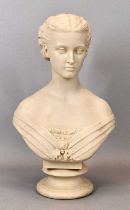 COPELAND ART UNION OF LONDON PARIAN BUST OF PRINCESS ALEXANDRA, 19th Century, after a model by