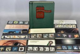 THE MOVALEAF ILLUSTRATED STAMP ALBUM, containing a collection of world stamps and over 100 Royal