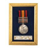 THE MILITARY CLUB HOUSE: BOER WAR QUEEN'S SOUTH AFRICA MEDAL, to Pte. J. Hallworth, Gren. Guards,