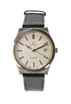 THE WRISTWATCH CLUB HOUSE: OMEGA GENEVE STAINLESS STEEL CALENDER WRISTWATCH, c.1975, ref. 135.070,