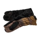THE MILITARY CLUB HOUSE: PAIR OF GLOVES believed horse-hair lined interior and outer, leather