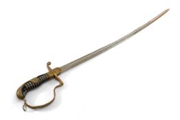 THE MILITARY CLUB HOUSE: GERMAN THIRD REICH OFFICER'S SWORD by Paul Seilheimer, Solingen, brass hilt