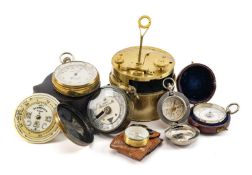 THE SCIENCE CLUB HOUSE: ASSORTED POCKET SCIENTIFIC INSTRUMENTS, including good mid-19th Century