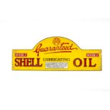 THE MOTORING CLUB HOUSE: ENAMEL SHELL OIL TANK SIGN for Shell ‘Double Lubricating Oil’, canary-