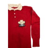 THE RUGBY CLUB HOUSE: 1905-1907 WALES INTERNATIONAL RUGBY UNION JERSEY WORN BY RHYS GABE (1880-1967)