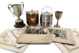 THE RACING PIGEON CLUB HOUSE: GROUP OF ITEMS RELATING TO MORGAN 'MOG' EDMUNDS PIGEON RACER