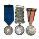 THE MILITARY CLUB HOUSE: CRIMEA MEDAL GROUP OF THREE, comprising silver Al Valore Militare Medal